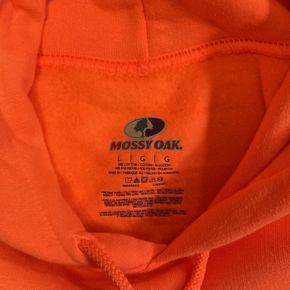 Mossy Oak Hunter Orange Hoodie NWT Men’s Large - Picture 2 of 3